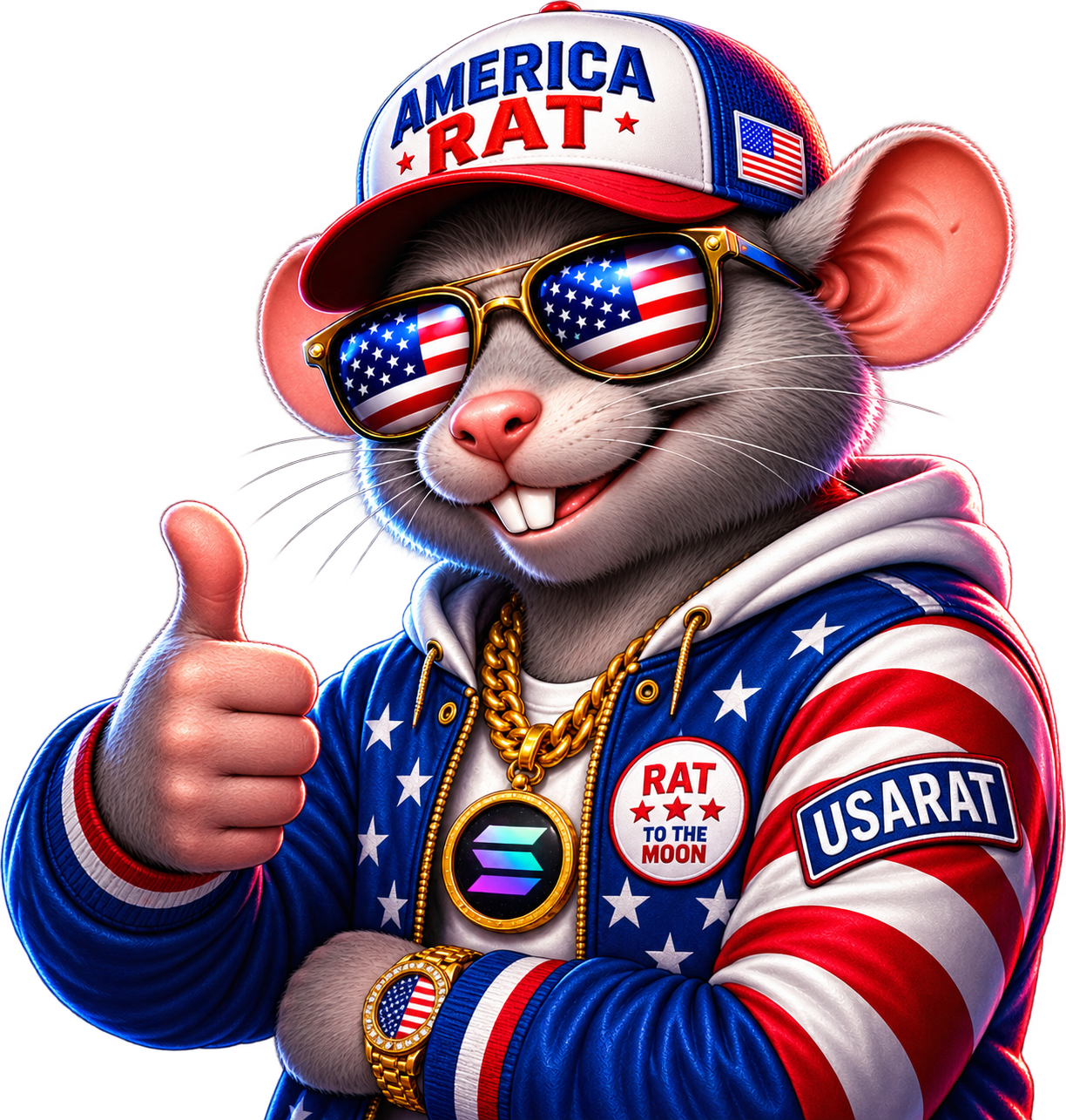 America Rat patriotic mascot